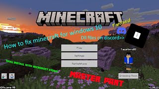 How to fix Minecraft for windows 10 unlock full games master part [upl. by Roseanna]