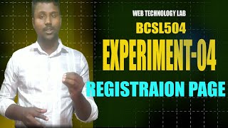 VTU Web Technology Lab Experiment 04  Registration Form HTML  5th Sem 2022 Scheme [upl. by Nonnah]