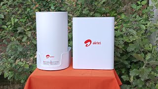 Airtel Airfiber Unboxing Review amp Plan details  In Hindi [upl. by Nirehtac]