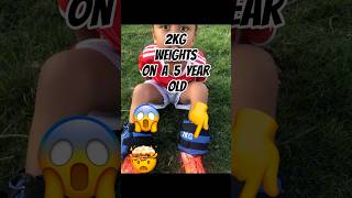 5 Year Old Soccer Baller Training with 2kg weightsHis a monster [upl. by Ojeibbob11]