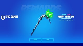 How To Get MINTY PICKAXE for FREE in Fortnite Chapter 4 Merry Mint Axe Code [upl. by Eessej]