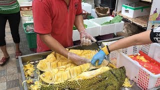 Wow What’s That Cutting amp Serving 25 KG of Jackfruit in Singapore Market [upl. by Taam5]