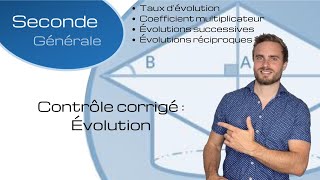 Contrôle corrigé  Evolutions  Seconde  Coefficient multiplicateur  taux dévolution [upl. by Aneeb]