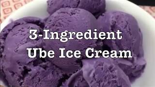 3 Ingredient Ube Ice Cream [upl. by Aratnahs]