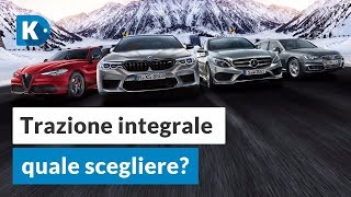 TRAZIONE INTEGRALE quale scegliere Alfa Romeo Q4 Audi quattro BMW XDrive Mercedes 4Matic [upl. by Bonucci837]