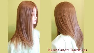 Long layered Bob haircut tutorial step by step  How to cut long hair with meduim graduation [upl. by Ilaw]