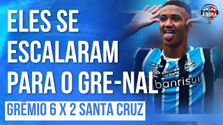 🔵⚫️ Grêmio 6 x 2 Santa Cruz Chocolate vitória e certezas  Renato tem que mudar para o GreNal [upl. by Annahoj]