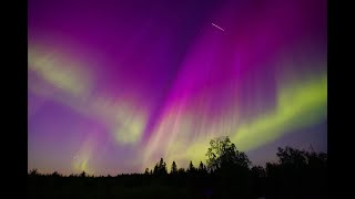 2024 Perseid meteor shower AND northern lights timelapse in 4k [upl. by Ardnekahs409]