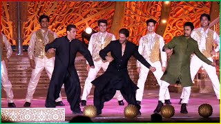 Salman KhanShahrukh Khan amp Aamir Khan Dance Performance Full Video  Anant Ambani PreWedding [upl. by Ayiotal]