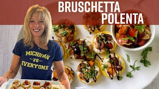 Bruschetta Polenta  Kathys Vegan Kitchen [upl. by Ahsienal]