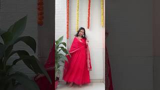 Meesho Flared Anarkali💃🏻meesho anarkalisuit festivwear diwalioutfits weddingoutfit [upl. by Sherry]