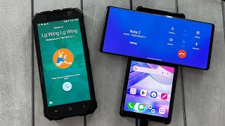 Incoming Call Oukitel amp Lg Wing Android 13 vs 9 [upl. by Thissa]