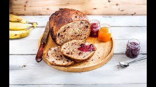 Panasonic Breadmaker Croustina Recipe White Bread with Banana and Chocolate [upl. by Ehcadroj288]