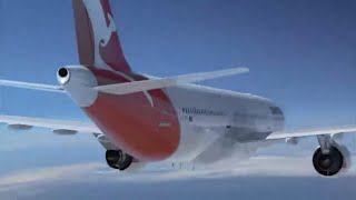 QF72 landing animation [upl. by Bergin538]