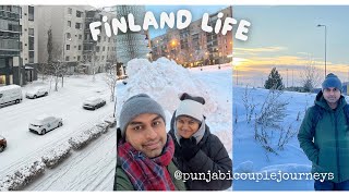 Finland  Shopping  First Snowfall  Happiest Country  सबसे खुशहाल देश  Hindi  Travel  Punjabi [upl. by Ojyram]