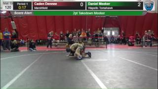 120 Daniel Meeker Wapello Tomahawk vs Caden Dennee Marshfield 6476025104 [upl. by Scrogan]