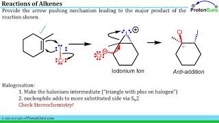 Proton Guru Practice III6 Halogenation and Halohydrin Formation from Alkenes [upl. by Akinehc872]