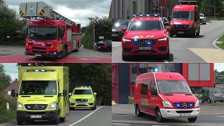 COMPILATIE ALARM Brandweer Ambulances en MUG met spoed in VlaamsBrabant West [upl. by Figone]