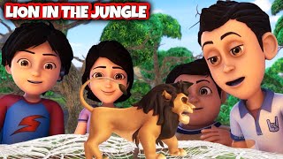 Shiva Cartoon  Lion in the Jungle  Kids Only [upl. by Anaihr]