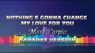 NOTHINGS GONNA CHANGE MY LOVE FOR YOU  Mark Carpio  KARAOKE VERSION [upl. by Caritta]