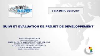 SUIVI ET EVALUATION DE PROJET DE DEVELOPPEMENT 2018 [upl. by Eartnoed]