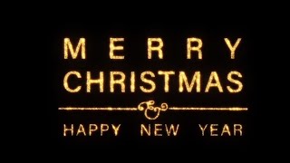 golden text christmas black background video  black screen happy new year effect [upl. by Akemed]