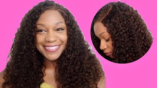 7IN1 Chocolate Brown 5x5 Curly Closure Wig Install  Perfect For Busy Girls  West Kiss Hair [upl. by Attiuqihc]