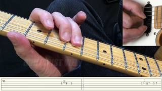 Slow Blues Lead Guitar  Beginner Lesson  With Tab [upl. by Bethel]