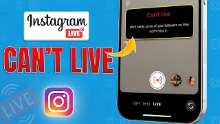 How to Fix Cant Go Live on Instagram on iPhone  Unable to Go Instagram Live [upl. by Neerom449]