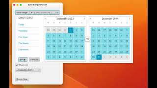 JavaFX DateRangePicker [upl. by Nilek876]