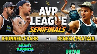 AVP League Semifinals PartainBenesh vs TrCrabbBrunner  Dallas Dream vs Miami Mayhem [upl. by Hallee]