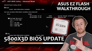 Ryzen 7 5800X3D BIOS Update ASUS ROG STRIX B550i Motherboard EZ Flash Tutorial [upl. by Kiehl837]