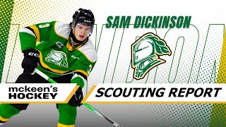 McKeens Hockey Scouting Report  Sam Dickinson 2024 NHL Draft [upl. by Maggs29]