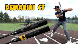 Hitting with the DEMARINI CF  BBCOR Baseball Bat Review [upl. by Rich]