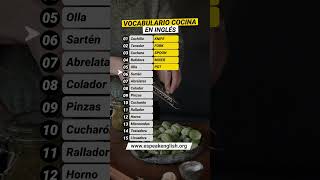 🍴 VOCABULARIO de COCINA en INGLÉS 🥣 ¿Cuántas te sabes [upl. by Adnalay]