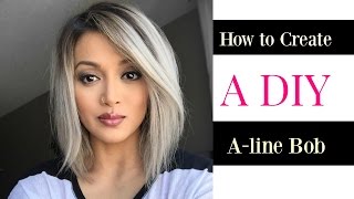 How to Create a DIY Aline Bob cut [upl. by Asamot922]