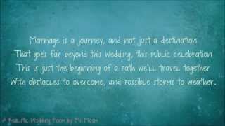 A Realistic Wedding Poem  Fun Wedding Reading [upl. by Symons]