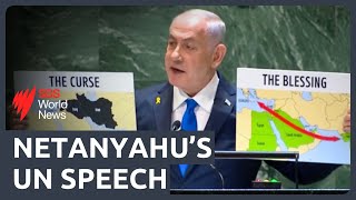 Netanyahu defies calls for Gaza ceasefire during UN General Assembly speech [upl. by Annayr]