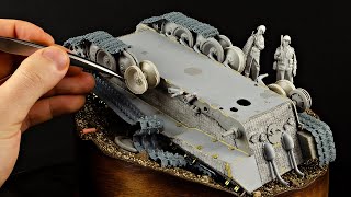 Lets Build A Destroyed Panther Tank Diorama Das Werk 135 [upl. by Barnes]