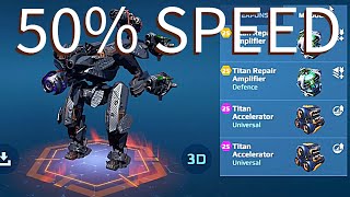 MAULER SPEED BUILD  MAULER WITH 2 TITAN ACCELERATORS  ROAD HOG  50 SPEED BOOST War Robots [upl. by Anilag]