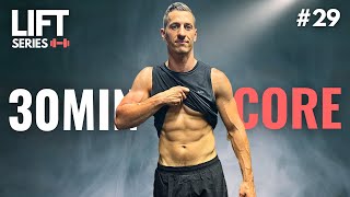 30 Min CORE WORKOUT No Equipment  Follow Along [upl. by Bowie]