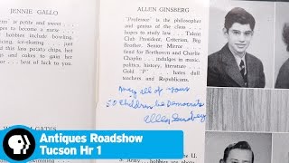 ANTIQUES ROADSHOW  1943 Allen Ginsbergsigned Yearbook  Tucson Hr 1 Preview  PBS [upl. by Vachell]