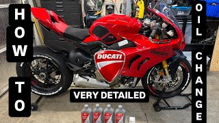 2023 DUCATI Panigale V4S very detailed Oil Change ducati motorcycle bikelife diy oilchange [upl. by Acul]