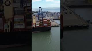 MSC Container Ship at the Port Of Felixstowe Docks Suffolk UK [upl. by Ssalguod]