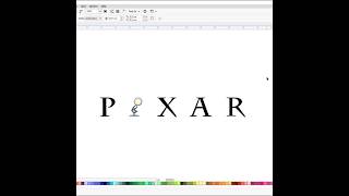 Pixar Logo  CoreldrawDrawing shorts pixar pixarcars [upl. by Yrallam725]