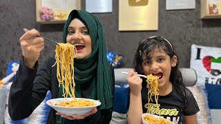 Marwah demanded Spaghettis 🍝  Lets cook together  Family day Vlog SehrishLuqmanVlogss [upl. by Asiret]