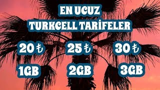 Turkcellin En İyi 3 Tarifesi 2019 Güncellendi 20₺ 25₺ 30₺ Bol Bol GB 12 [upl. by Nomal479]