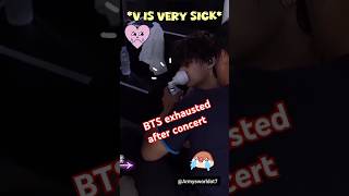 BTS exhausted after concert😭😭💔 bts btsarmy btsmember kpop btsshorts [upl. by Eikcin]