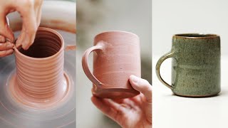 How to Make a Pottery Mug from Beginning to End [upl. by Lilhak]