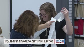 Clerks in MI begin work to canvass certify county election results [upl. by Eissak]